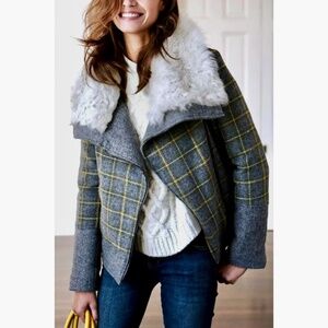 Plaid Moto Jacket